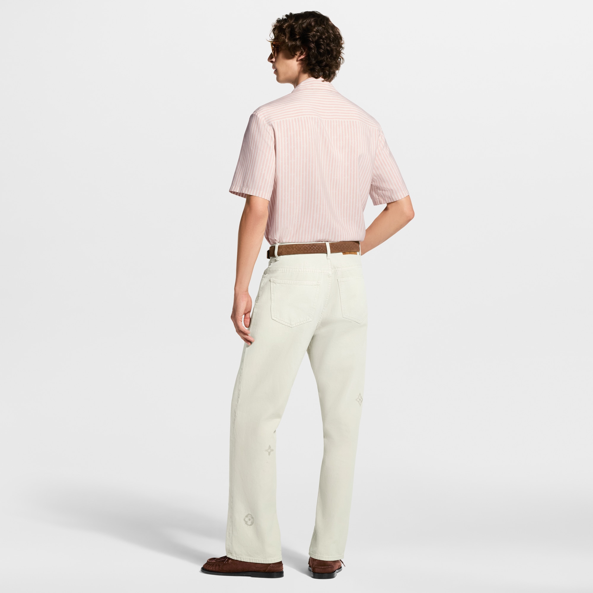 Monogram Striped Silk Short-Sleeved Shirt - Men - Ready-to-Wear